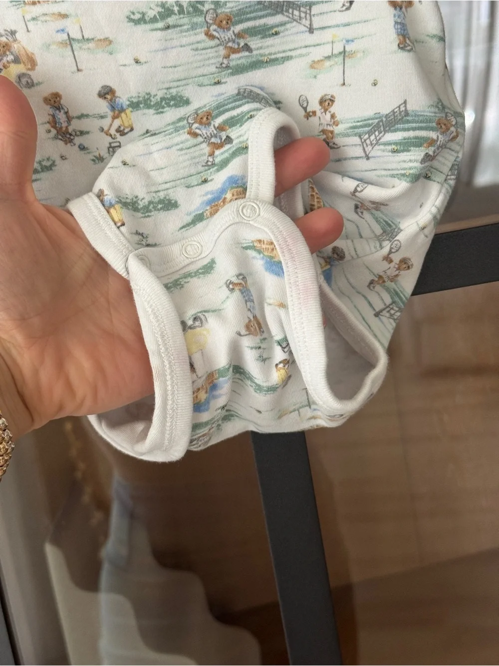 Ralph Lauren teddy bear onesie polo golf tennis countryclub baby girl boy unisex